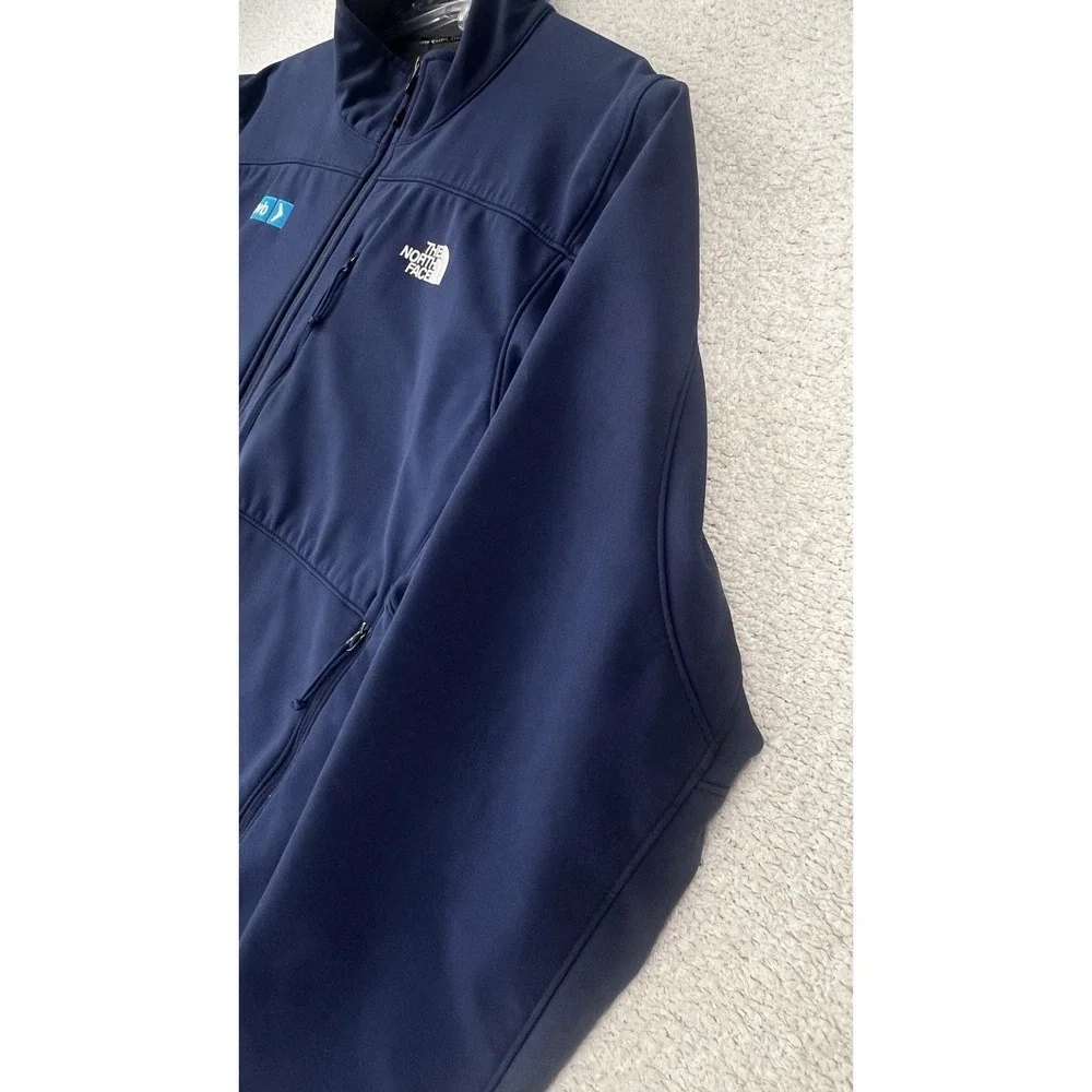 The North Face Jacket Mens XL Apex Bionic Softshell Navy Silicon Valley Bank EUC